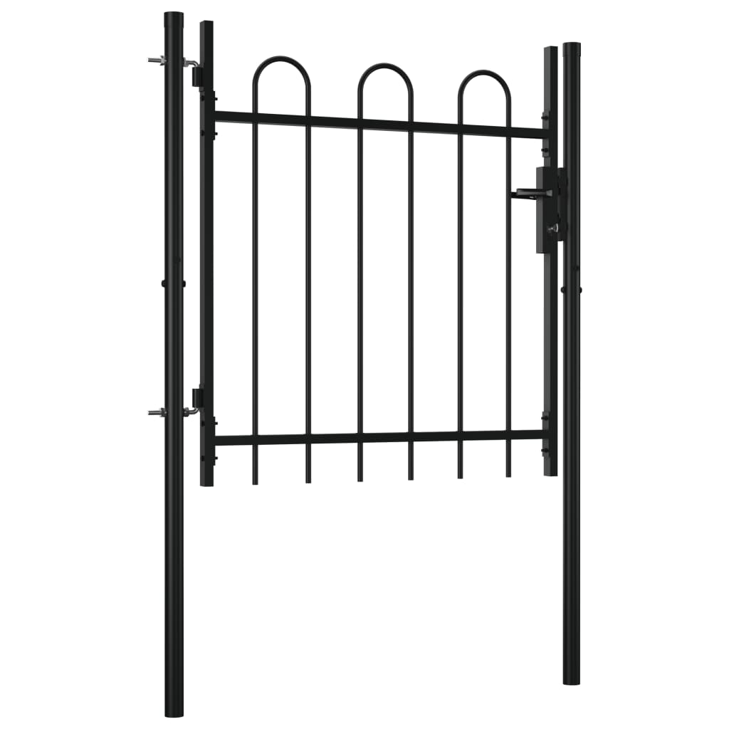 Vidaxl enkele poort met boog vorm 100x75 cm