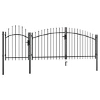Vidaxl poort 1,5x4 m staal zwart