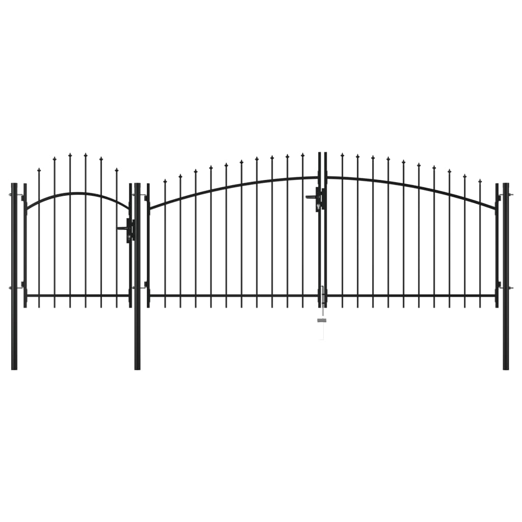 VidaXL Poort 1,75x4 m staal zwart