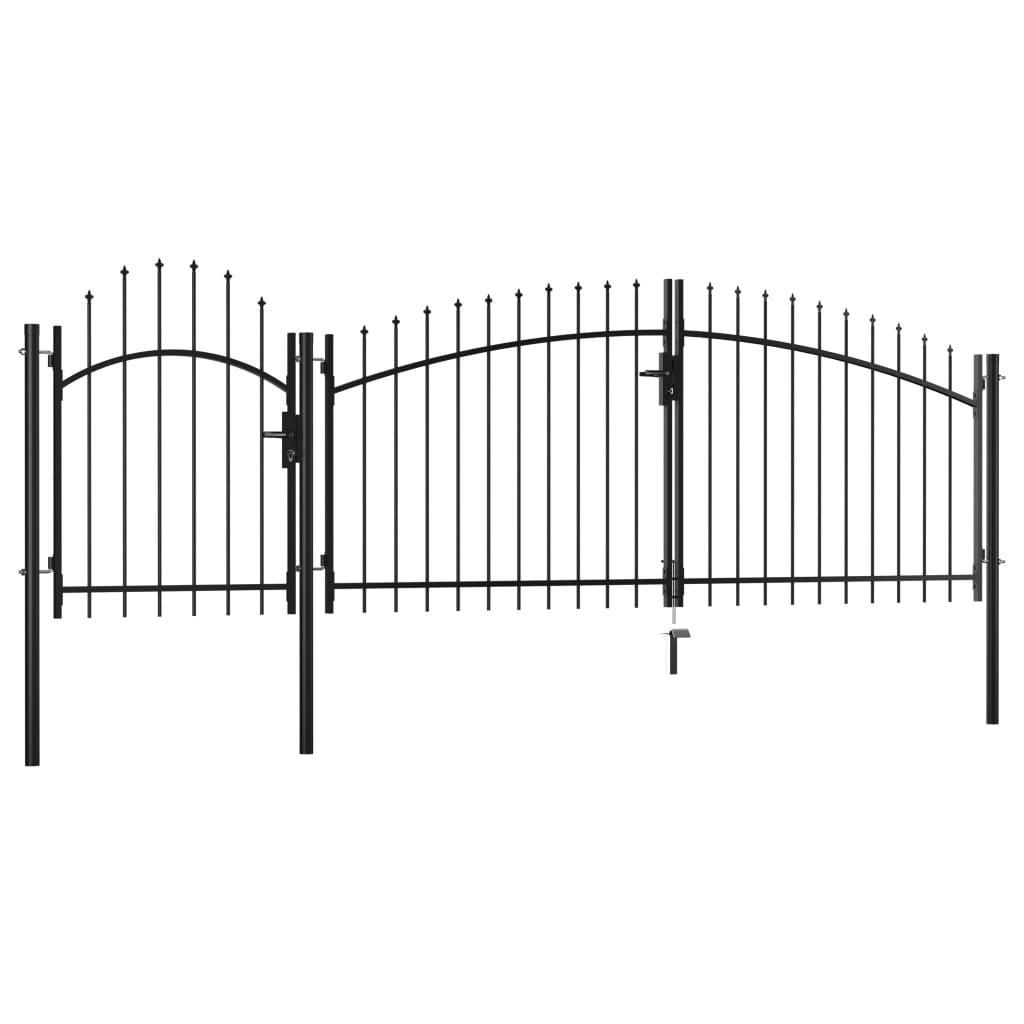 VidaXL Poort 2x4 m staal zwart