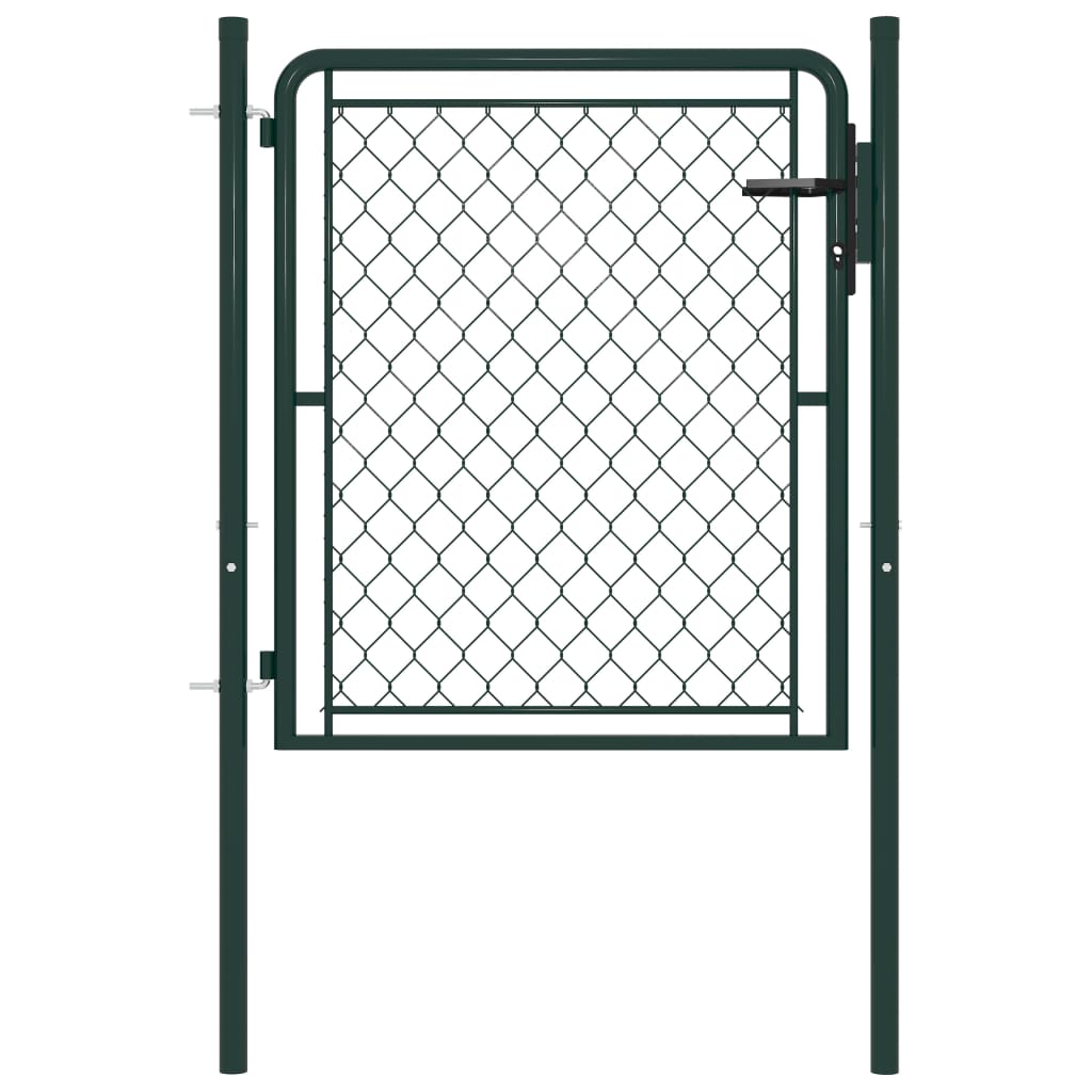 Vidaxl tuinpoort staal 100x75 cm groen