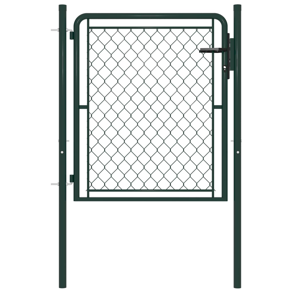 Vidaxl tuinpoort staal 100x100 cm groen