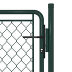 Vidaxl tuinpoort staal 100x100 cm groen