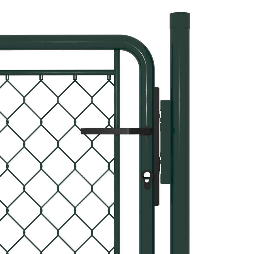 Vidaxl tuinpoort staal 100x100 cm groen