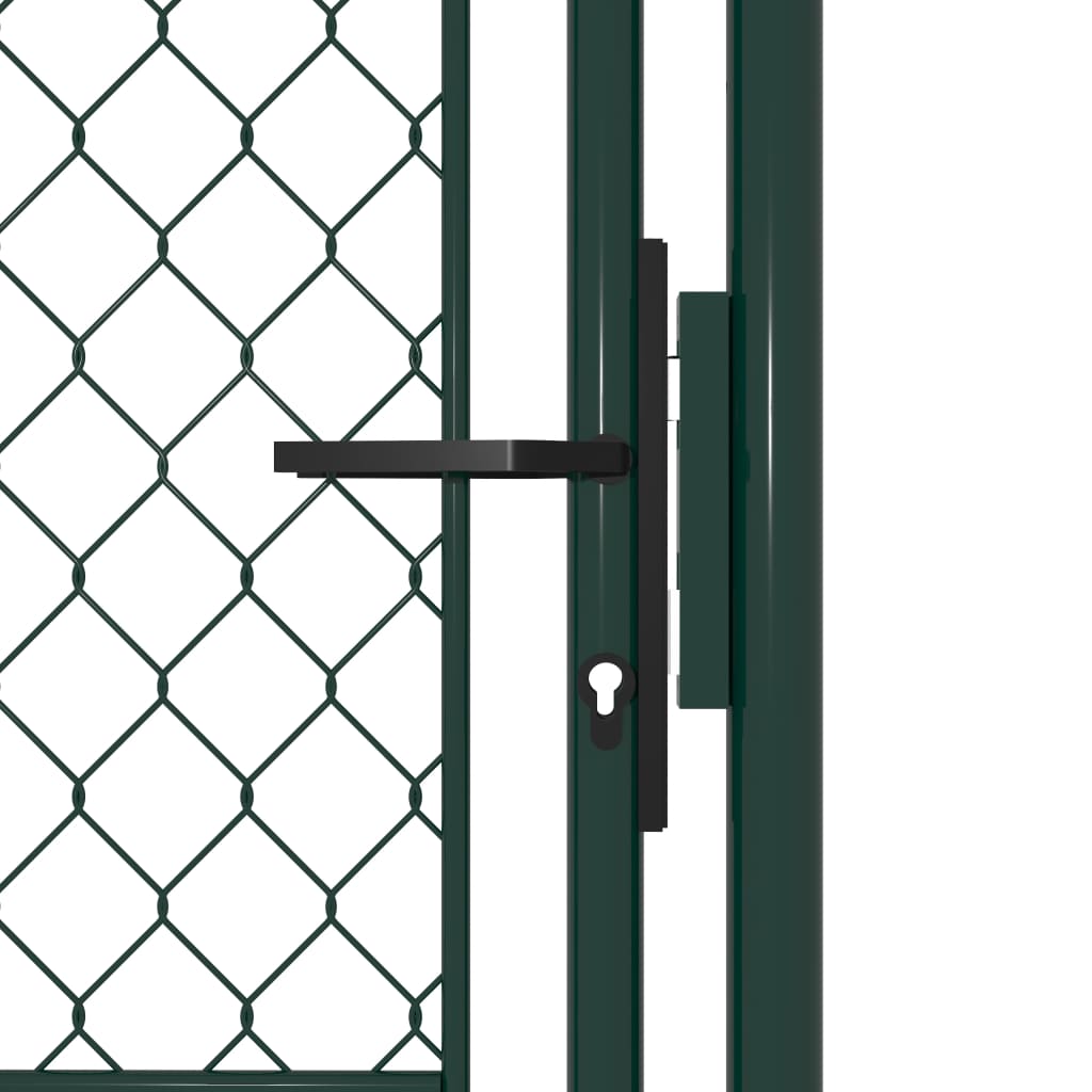 Vidaxl tuinpoort staal 100x125 cm groen