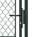 Vidaxl tuinpoort staal 100x125 cm groen