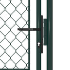 Vidaxl tuinpoort staal 100x150 cm groen