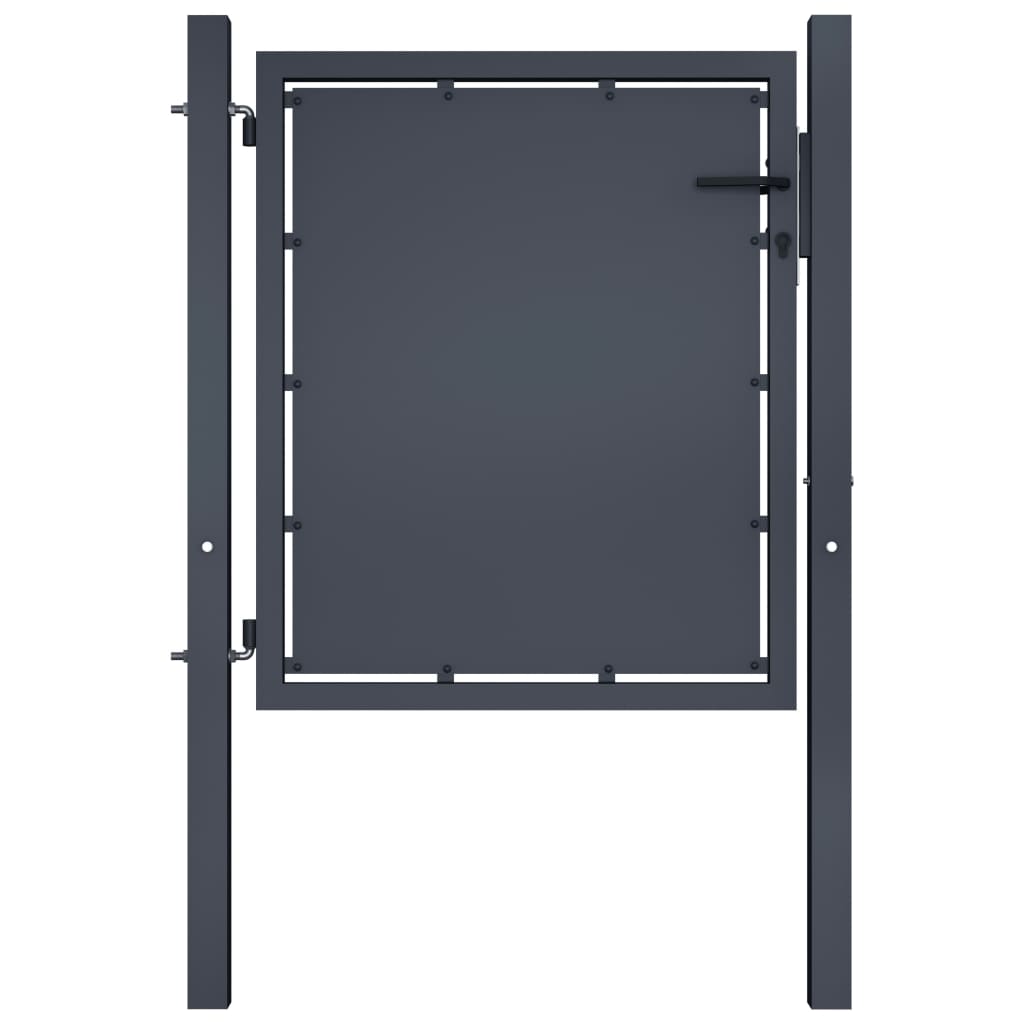 Vidaxl tuinpoort staal 100x75 cm antraciet
