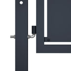 Vidaxl poort 100x125 cm staal antraciet