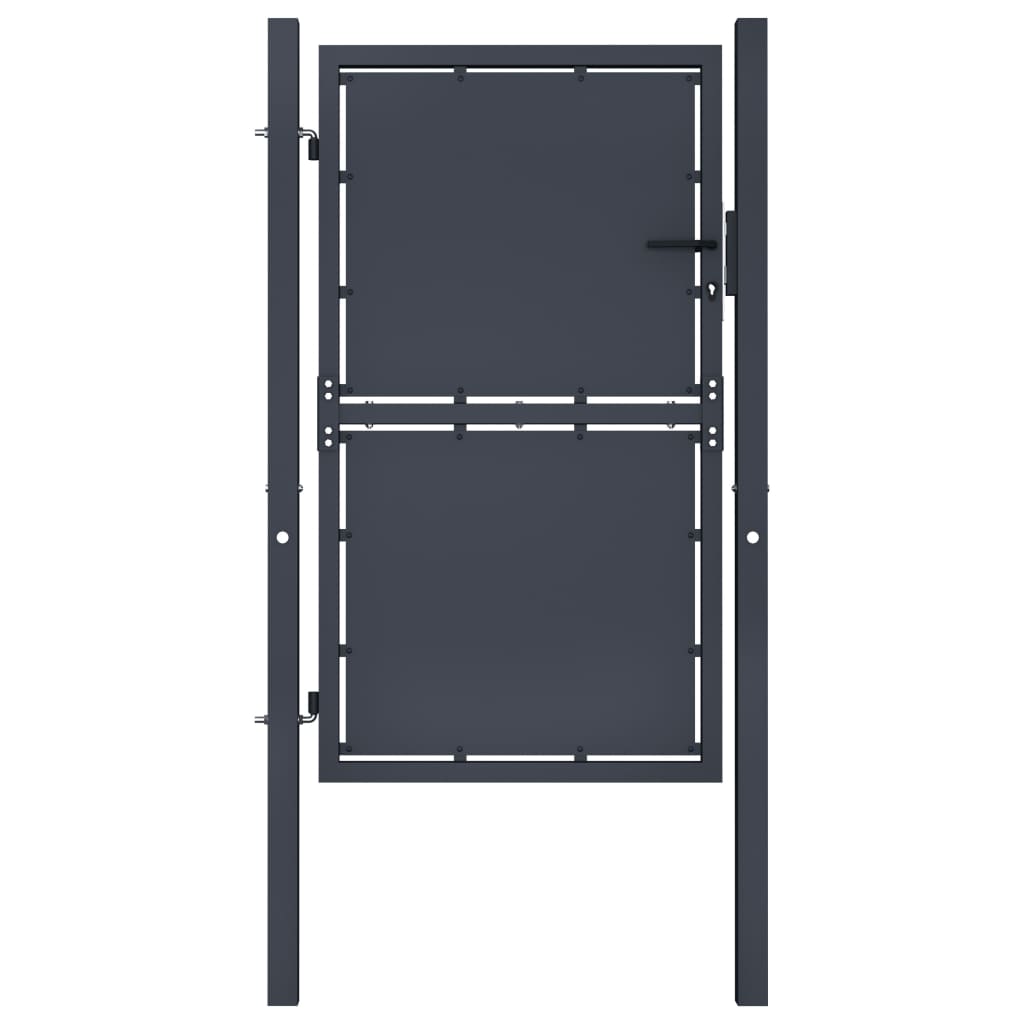 Vidaxl tuinpoort staal 100x150 cm antraciet