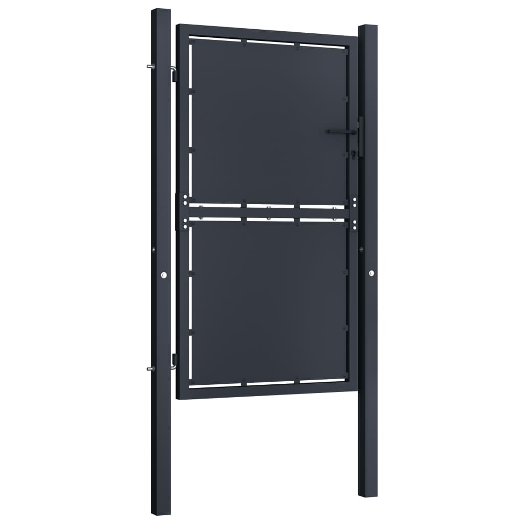 Vidaxl tuinpoort staal 100x150 cm antraciet