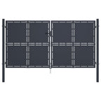 VidaXL Poort 300x150 cm staal antraciet