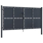 VidaXL Poort 300x150 cm staal antraciet
