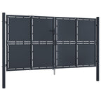 VidaXL Poort 300x175 cm staal antraciet