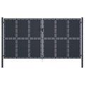 VidaXL Poort 400x175 cm staal antraciet