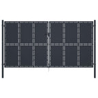 VidaXL Poort 400x175 cm staal antraciet