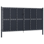 VidaXL Poort 400x175 cm staal antraciet