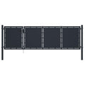 VidaXL Poort 350x75 cm staal antraciet