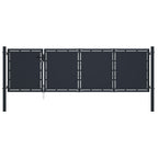 VidaXL Poort 350x75 cm staal antraciet
