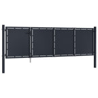 VidaXL Poort 350x75 cm staal antraciet