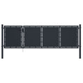 VidaXL Poort 350x100 cm staal antraciet