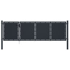 VidaXL Poort 350x100 cm staal antraciet