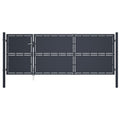 VidaXL Poort 350x125 cm staal antraciet