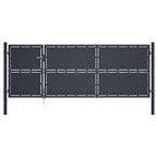 VidaXL Poort 350x125 cm staal antraciet
