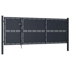 VidaXL Poort 350x125 cm staal antraciet