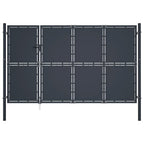 VidaXL Poort 350x150 cm staal antraciet