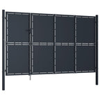 VidaXL Poort 350x150 cm staal antraciet