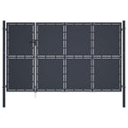 VidaXL Poort 350x200 cm staal antraciet