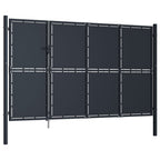 VidaXL Poort 350x200 cm staal antraciet
