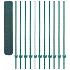 Vidaxl draadgaashek met palen 25x1,5 m staal groen