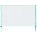 VidaXL Draadgaashek met palen 25x2 m staal groen