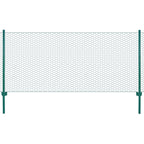 Vidaxl draadgaashek met palen 25x0,75 m staal groen