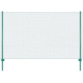 Vidaxl draadgaashek met palen 25x1,5 m staal groen
