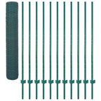 Vidaxl draadgaashek met palen 25x1,5 m staal groen