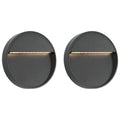 Vidaxl led-buitenwandlampen 2 st 3 w rond zwart