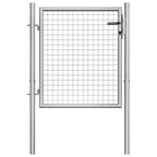 Vidaxl tuinpoort gegalvaniseerd staal 100x75 cm zilver