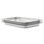 Vidaxl gastronormbakken 4 st gn 1 1 40 mm roestvrij staal