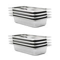 Vidaxl gastronormbakken 8 st gn 1 3 65 mm roestvrij staal