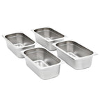Vidaxl gastronormbakken 8 st gn 1 3 100 mm roestvrij staal