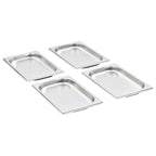 Vidaxl gastronormbakken 12 st gn 1 4 20 mm roestvrij staal