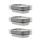 Vidaxl gastronormbakken 12 st gn 1 4 40 mm roestvrij staal