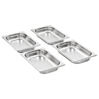 Vidaxl gastronormbakken 12 st gn 1 4 40 mm roestvrij staal