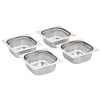 Vidaxl gastronormbakken 12 st gn 1 6 65 mm roestvrij staal