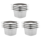 Vidaxl gastronormbakken 12 st gn 1 6 100 mm roestvrij staal