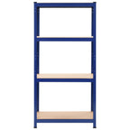 VidaXL Opbergrekken 2 st 80x40x160 cm staal en MDF blauw
