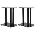 VidaXL Speaker standaard 2 st aluminium veiligheidsglas zwart
